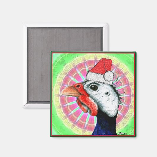 Guinea Weihnachten! Magnet (Vorderseite/Rückseite)