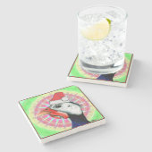 Guinea Weihnachten! Steinuntersetzer (Seitenansicht)