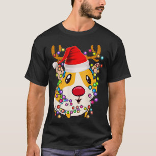 Guinea Weihnachts-Rentier Weihnachtsbeleuchtung Pa T-Shirt