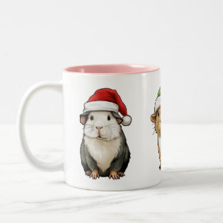 Guinea Weihnachtskleidung Weihnachtsmannmütze Zweifarbige Tasse