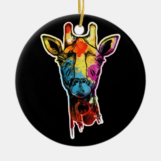 Guinea Weihnachtsweihnachtsleuchten Keramik Ornament (Vorne)