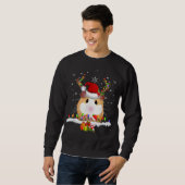 Guinea Weihnachtsweihnachtsleuchten Sweatshirt (Vorne ganz)