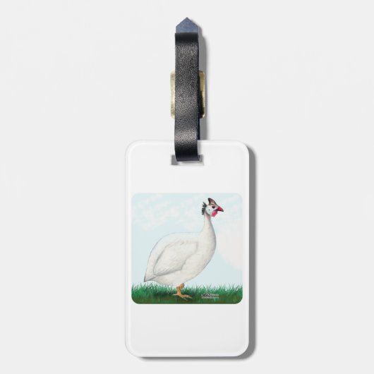 Guinea White Gepäckanhänger (Rückseite vertikal)