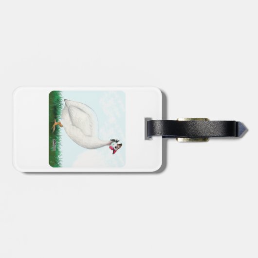 Guinea White Gepäckanhänger (Rückseite horizontal)