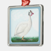 Guinea White Ornament Aus Metall (Links)