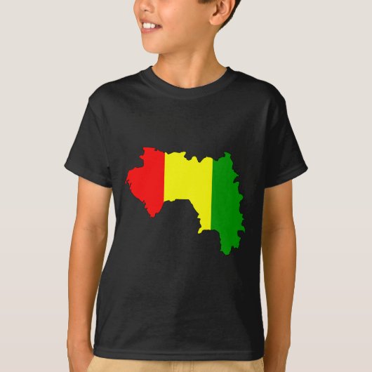 Guineaflaggenkarte T-Shirt (Vorderseite)