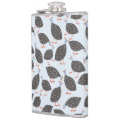 Guineafowl Fun Bird-Muster Flachmann (Links)