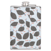 Guineafowl Fun Bird-Muster Flachmann (Rückseite)