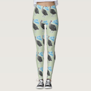 Guineafowl Funny lauud vogel Cartoon Leggings