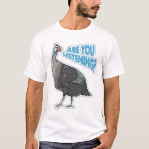 Guineafowl Funny lauud vogel Cartoon T-Shirt