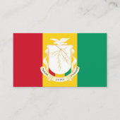 Guineische Flagge & nationales Siegel, Flagge der  Visitenkarte (Vorderseite)
