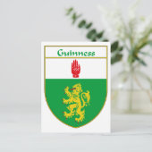 Guinness-Coat von Waffen/Familienwappen Postkarte (Stehend Vorderseite)