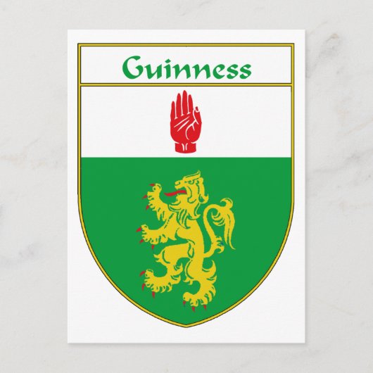 Guinness-Coat von Waffen/Familienwappen Postkarte (Vorderseite)