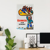 Guinness Him Strong - Vintage Poster Drucke (Heimbüro)