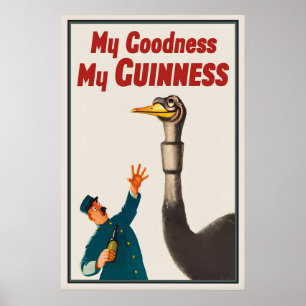 Guinness-Strauß-Plakatdruck John Gilroy Vintage Poster