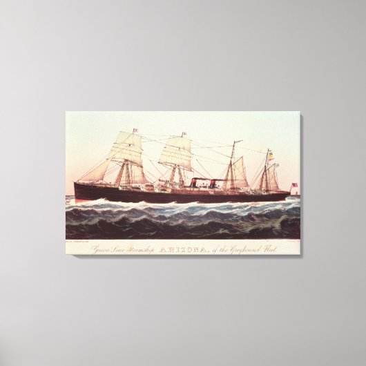 Guion Line Dampfschiff Arizona Leinwanddruck (Vorderseite)