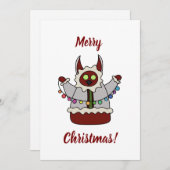 Guirlande Christmas monster Feiertagskarte (Vorne/Hinten)