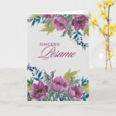 Guirnalda de Anémonas Rosas Tarjeta de Condolencia Karte (Gelbe Blume)