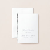 Guirnalda Floral Nombre y Foto para Quinceañera Folienkarte (Rückseite mit Umschlag)