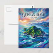 Guishan-Insel Taiwan Postkarte (Vorne/Hinten)