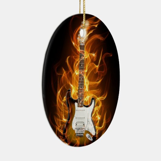 Guitair Flammen Keramik Ornament (Rechts)