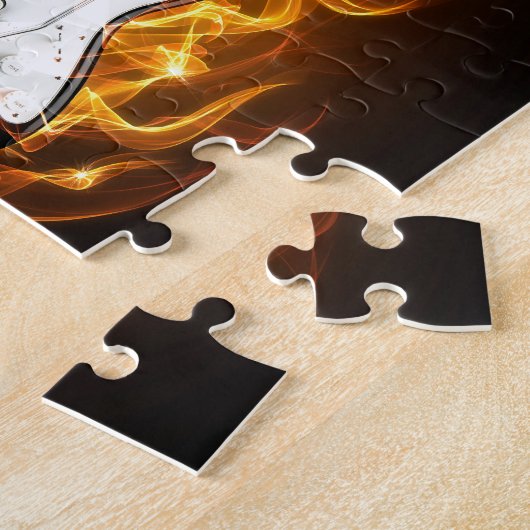 Guitair Flammen Puzzle (Seite)