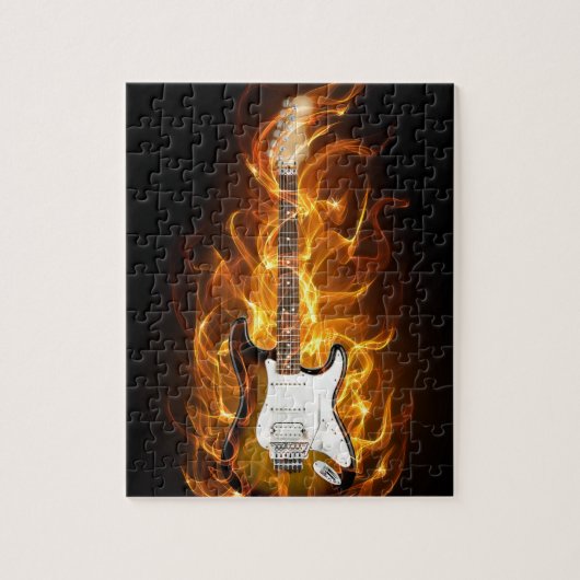 Guitair Flammen Puzzle (Vertikal)