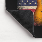 Guitar 4. Juli Gift American Flag USA - Countr Mousepad (Ecke)