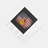 Guitar 4. Juli Gift American Flag USA - Countr Serviette (Ecke)
