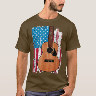 Guitar 4. Juli Musician USA Flag Patriotische Männ T-Shirt