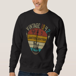 Guitar  80th Birthday Best of 1942 Sweatshirt