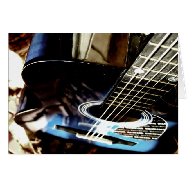 Guitar Acoustic Blues Card (Vorderseite (Horizontal))