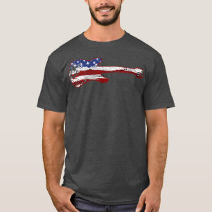 Guitar American Flag Vintag 2 T-Shirt