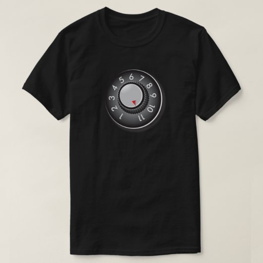 Guitar Amp Volume Knob Goes to Eleven 11 Heavy Met T-Shirt (Design vorne)