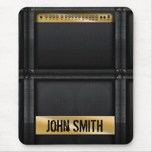 Guitar amp with custom name mousepad