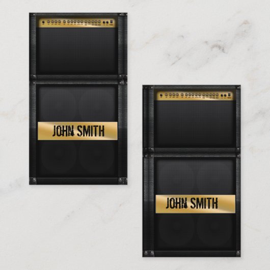 Guitar amp with custom name visitenkarte (Vorne/Hinten)