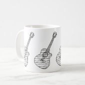 Guitar and Music Notes Kaffeetasse (Vorderseite Links)