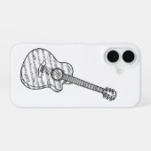 Guitar and Music Notes Phone Case iPhone 16 Hülle (Rückseite (Horizontal))