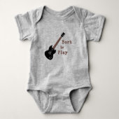 Guitar Baby Geboren Sprichwort spielen Baby Strampler (Vorderseite)