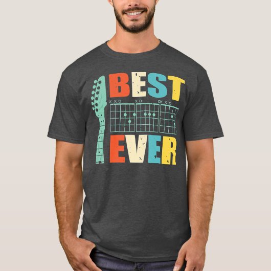 Guitar Best Dad Ever Guitarist Funny Father's day T-Shirt (Vorderseite)