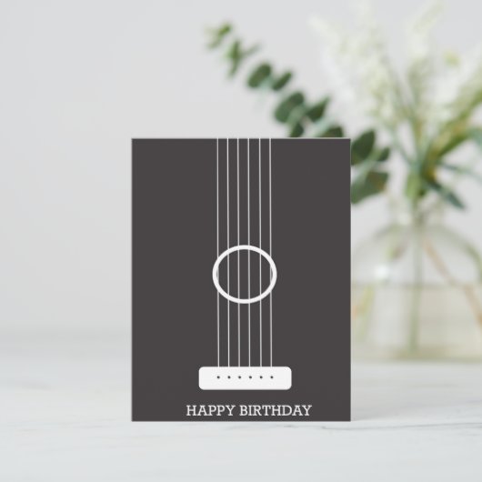 Guitar Birthday Card (Stehend Vorderseite)