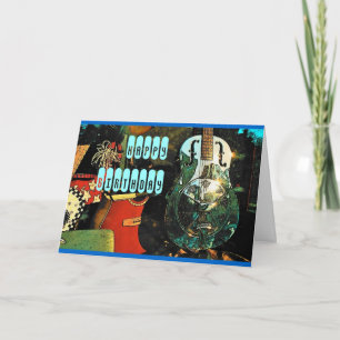 Guitar Birthday Card - Individuell angepasst Karte