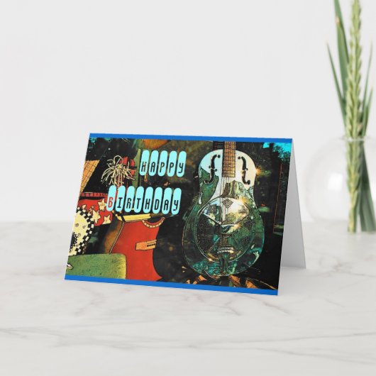 Guitar Birthday Card - Individuell angepasst Karte (Vorderseite)