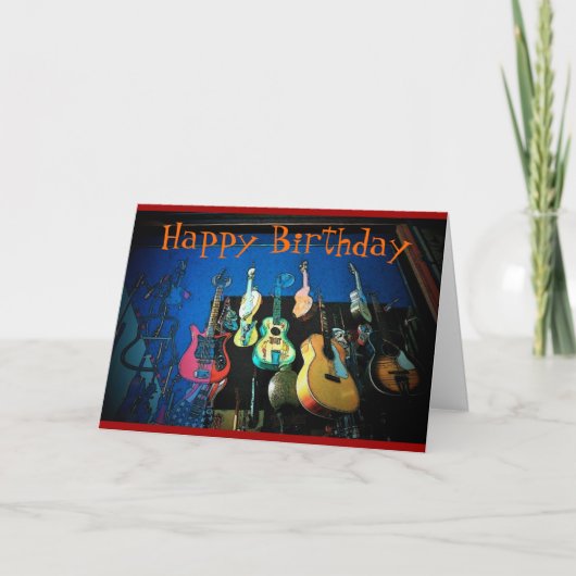Guitar Birthday Card Karte (Vorderseite)