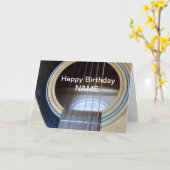 Guitar Birthday Karte personalisieren für jeden. (Gelbe Blume)