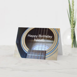 Guitar Birthday Karte personalisieren für jeden.