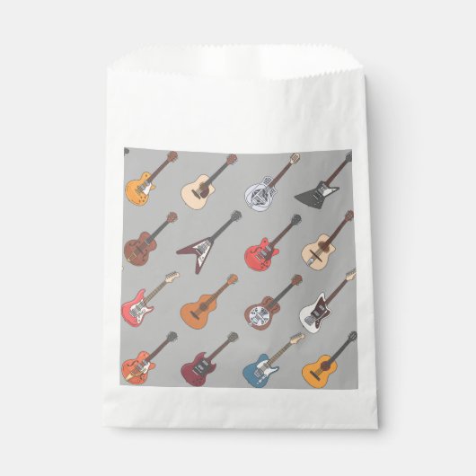 Guitar Birthday Party Geschenktütchen (Vorderseite)