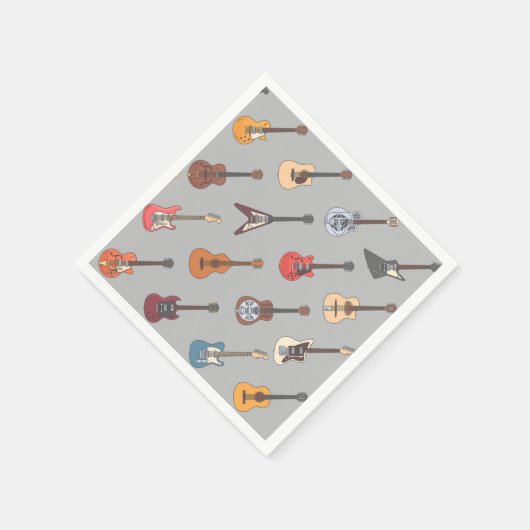 Guitar Birthday Party Serviette (Ecke)