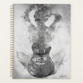 Guitar Black and White Planners Planer (Vorderseite)