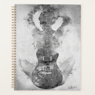 Guitar Black and White Planners Planer